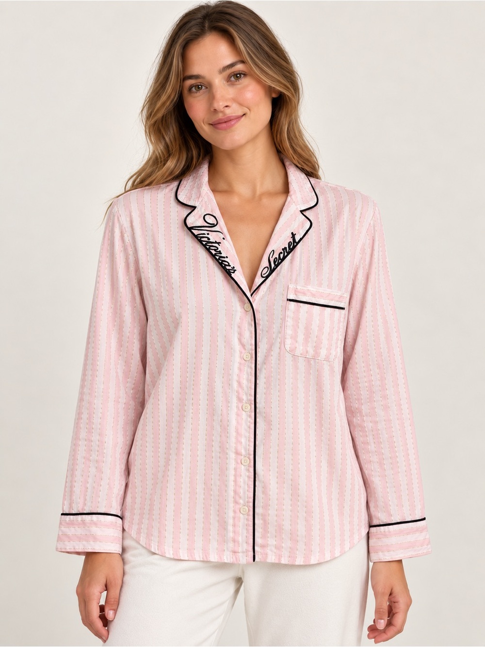 Victoria’s Secret Pink Striped Pajama Top